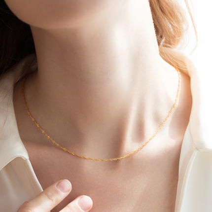 Twisted Chain Necklace in 18k Gold Vermeil