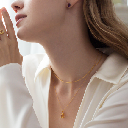 Twisted Chain Necklace in 18k Gold Vermeil
