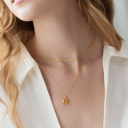 Twisted Chain Necklace in 18k Gold Vermeil