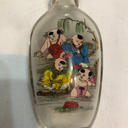 Inside Painted Oriental Snuff Bottle.