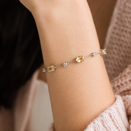 Citrine Bracelet in Sterling Silver