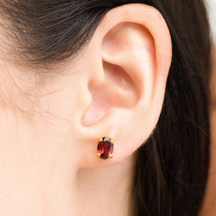 Mini Set 1 - Garnet Jewellery Set in 18k Gold Vermeil