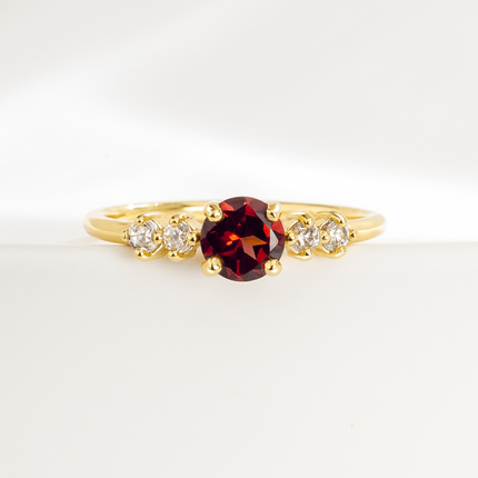 Garnet Everyday Jewellery Gift Set in 18k Gold Vermeil