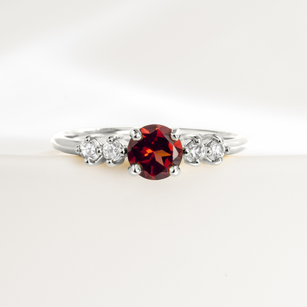 Garnet Everyday Jewellery Gift Set in Sterling Silver