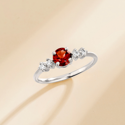 Garnet Everyday Jewellery Gift Set in Sterling Silver