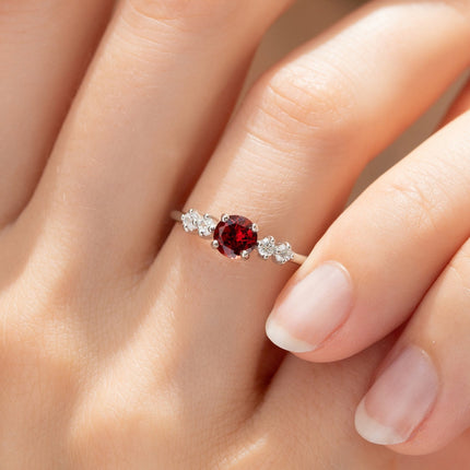 Garnet Everyday Jewellery Gift Set in Sterling Silver