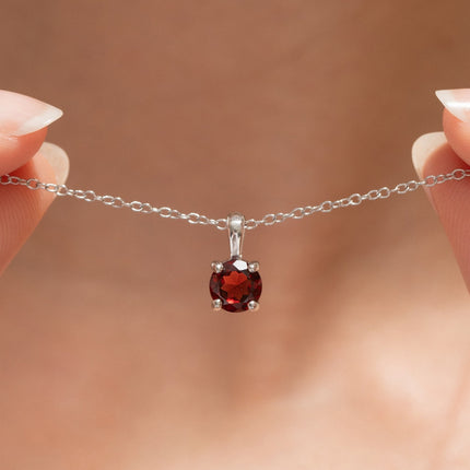 Garnet Everyday Jewellery Gift Set in Sterling Silver