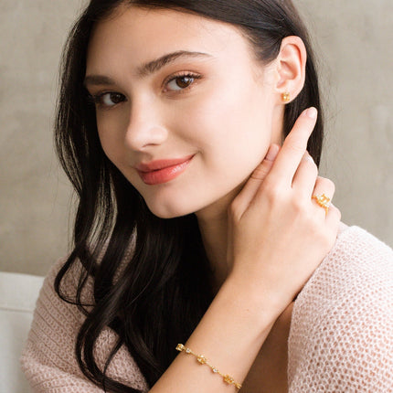 Citrine Bracelet in 18k Gold Vermeil