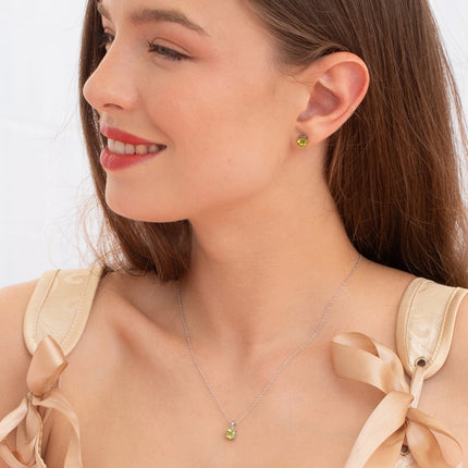 Peridot Everyday Jewellery Gift Set in Sterling Silver