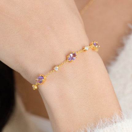 Essential Amethyst Jewellery Set in 18k Gold Vermeil
