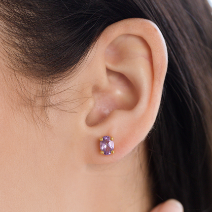 Mini Set 1 - Amethyst Jewellery Set in 18k Gold Vermeil