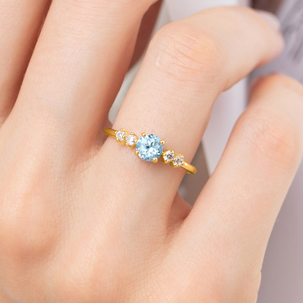 Blue Topaz Everyday Jewellery Gift Set in 18k Gold Vermeil