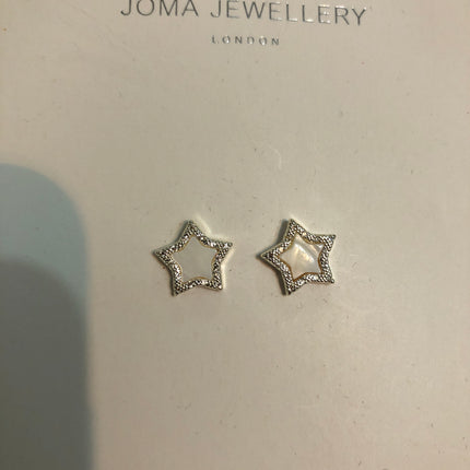 Ladies Joma Of London Modern Sparkly Earrings.