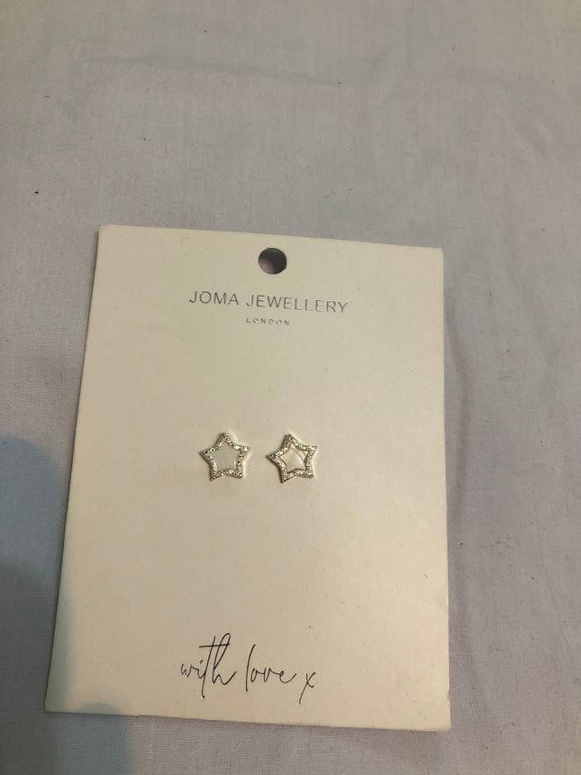 Ladies Joma Of London Modern Sparkly Earrings.