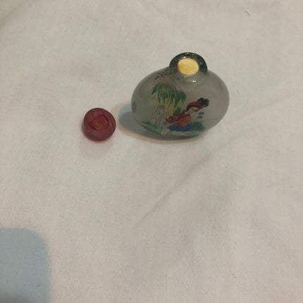 Inside Painted Oriental Snuff/ Scent Bottle.