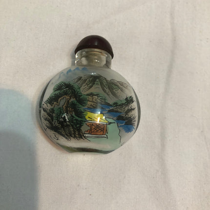 Inside Painted Oriental Snuff/Scent Bottle.