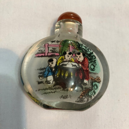 Inside Painted Oriental Snuff/Scent Bottle.