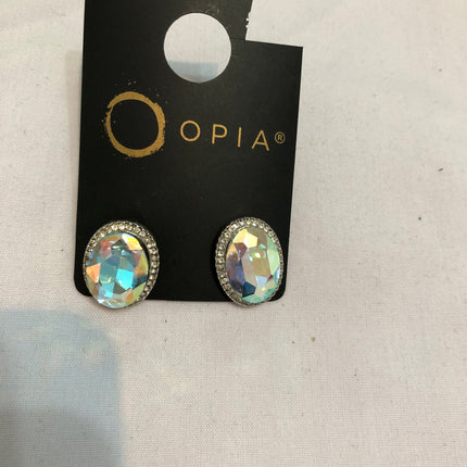 Set of Ladies Oval Sparkly Fashion Earrings By Opia.