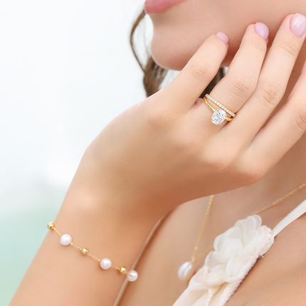 Pearl Bracelet in 18k Gold Vermeil