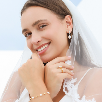 Pearl Bracelet in 18k Gold Vermeil