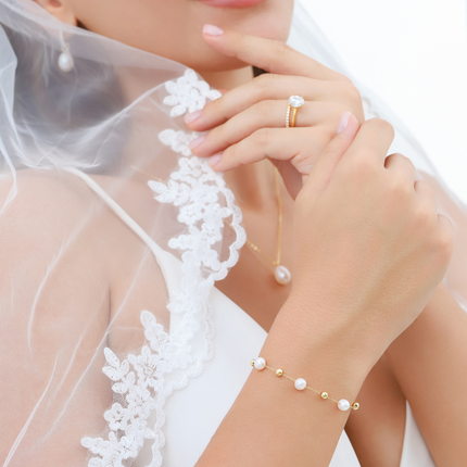 Pearl Bracelet in 18k Gold Vermeil