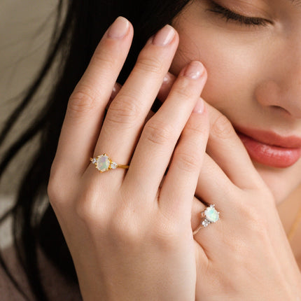 Opal Ring in 18k Gold Vermeil