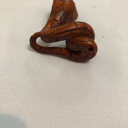 Carved Boxwood Netsuke (Signed).