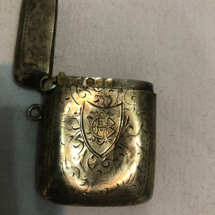 Antique Silver Vesta Case.
