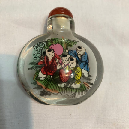 Inside Painted Oriental Snuff/Scent Bottle.