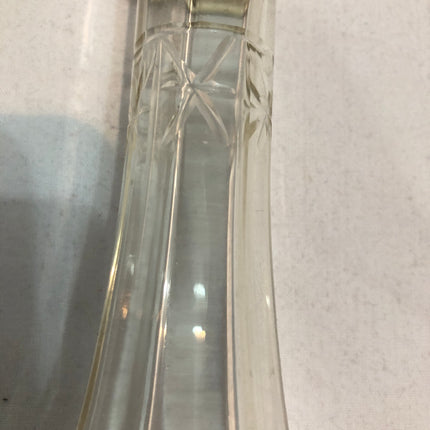 Antique Silver Rimmed Small Vase.