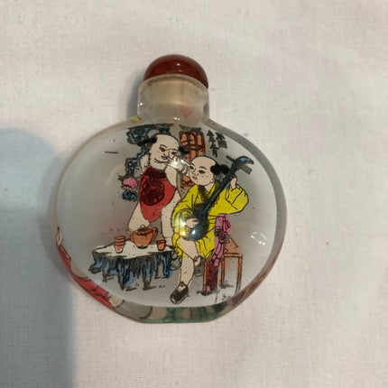 Inside Painted Oriental Snuff/Scent Bottle.