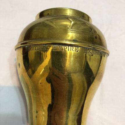 Liptons Souvenir Brass Tea Caddy From 1926 British Empire Exhibition.