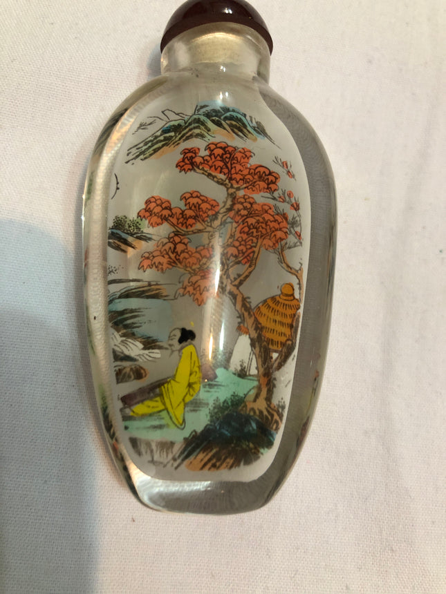 Inside Painted Oriental Snuff/Scent Bottle.