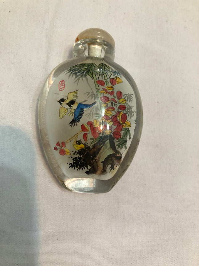 Inside Painted Oriental Snuff/Scent Bottle.