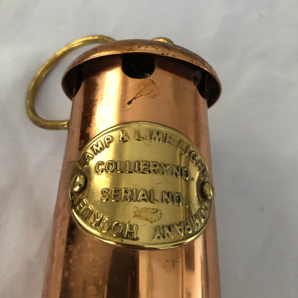 Brass & Copper Miners Lamp.