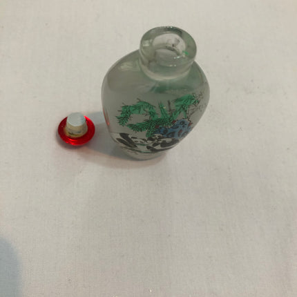 Inside Painted Oriental Snuff/Scent Bottle.
