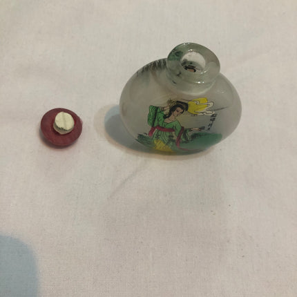 Inside Painted Oriental Snuff/Scent Bottle.