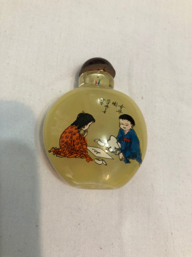Inside Painted Oriental Snuff/Scent Bottle.