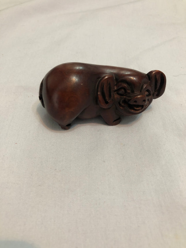 Vintage Carved Japanese Boxwood Netsuke.