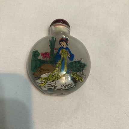 Inside Painted Oriental Snuff/Scent Bottle.