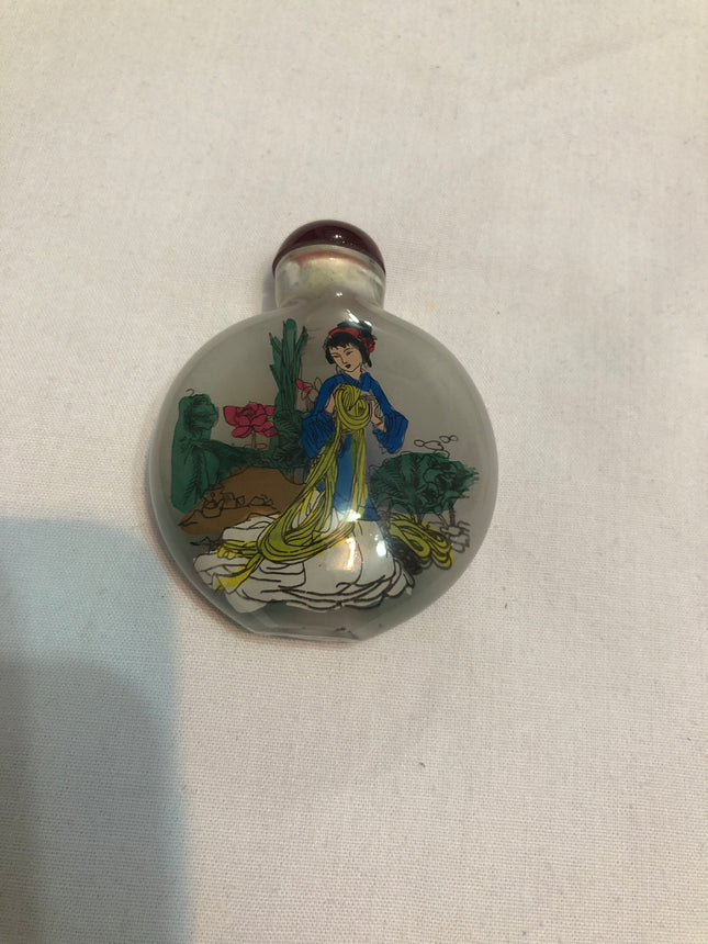 Inside Painted Oriental Snuff/Scent Bottle.