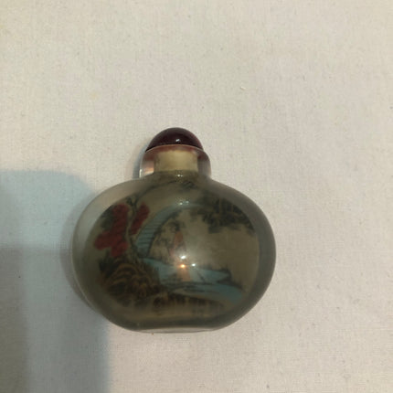 Inside Painted Oriental Snuff/Scent Bottle.