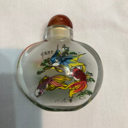 Inside Painted Oriental Snuff/Scent Bottle.