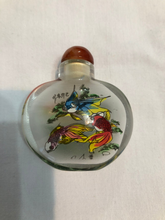 Inside Painted Oriental Snuff/Scent Bottle.
