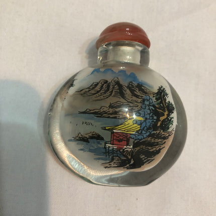 Inside Painted Oriental Snuff/Scent Bottle.