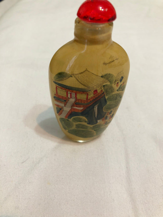 Inside Painted Oriental Snuff/Scent Bottle.