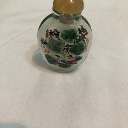 Inside Painted Oriental Snuff/Scent Bottle.