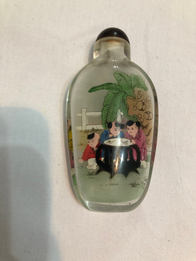 Inside Painted Oriental Snuff/Scent Bottle.