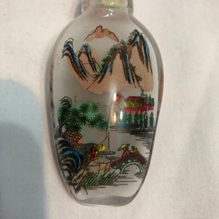Inside Painted Oriental Snuff/Scent Bottle.