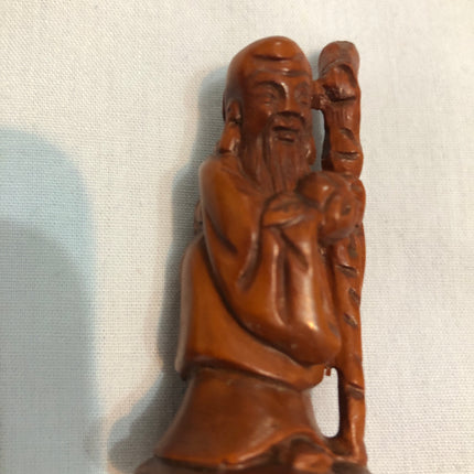Vintage Carved Japanese Boxwood Netsuke.